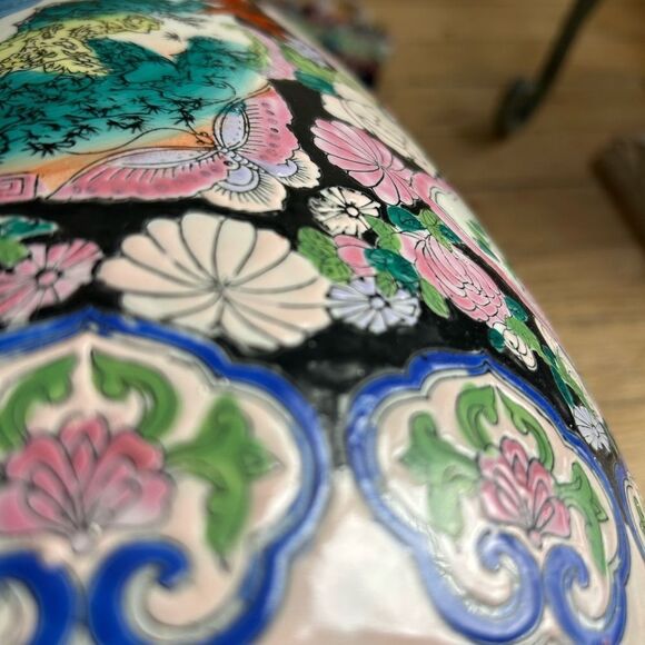 Antique 24" Chinese Famille Rose Large Porcelain Vase 24" Tall - Picture 9 of 16